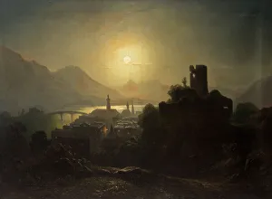 Rocky Landscape Prints: Tiflis by Moonlight, 1867