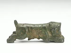 Tiger Collection: Tiger-shaped ornament, Possibly Han dynasty, 206 BCE-220 CE. Creator: Unknown