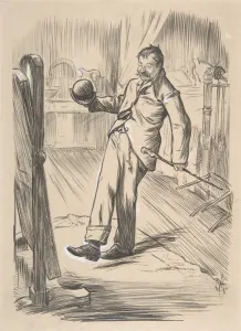 Charles Samuel Keene Collection: A Tight Fit, 1872. Creator: Charles Samuel Keene