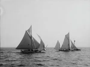 Tigress and Albicore, between 1890 and 1900. Creator: Johns Johnston