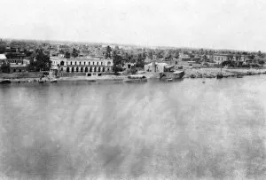 The Tigris River from the 31st British general hospital, Baghdad, Mesopotamia, WWI, 1918