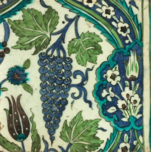 Fritware Prints: Tile, 16th / 17th century. Creator: Unknown