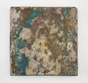 Tile, large, square, Abbasid period, late12th-early 13th century. Creator: Unknown Tile, large, square, Abbasid period, late12th-early 13th century. Creator: Unknown