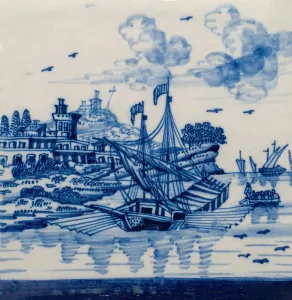 Faience Gallery: Tile, Netherlands, 17th / 18th century. Creator: Unknown