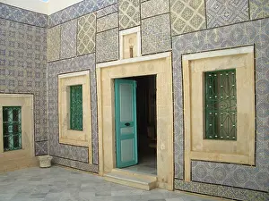 Waite Prints: Tiled courtyard, Dar Essid Museum, Sousse, Tunisia, 2009. Creator: Amanda Waite