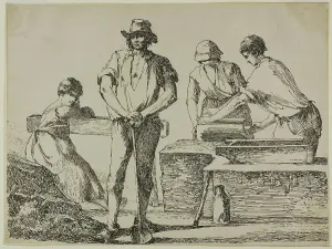 Thomas Barker Prints: Tilemakers, 1803. Creator: Thomas Barker