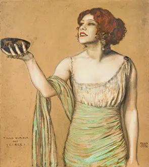 Ritter Von 1863 1928 Prints: Tilla Durieux (1880-1971) as Circe, 1912. Creator: Stuck, Franz, Ritter von (1863-1928)