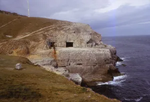 Tilly Whim Caves on Durlston Head, Dorset, 20th century. Artist: CM Dixon