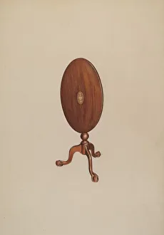 Dorothy Handy Prints: Tilt Top Table, c. 1937. Creator: Dorothy Handy