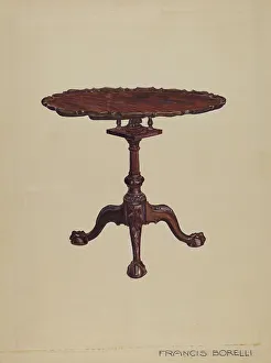 Tilt Top Table Prints: Tilt-top Table, c. 1936. Creator: Francis Borelli
