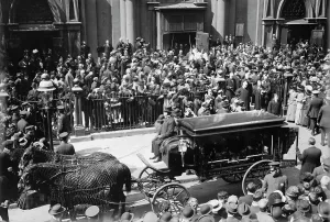 Tammany Society Prints: Tim Sullivan's funeral, 1913. Creator: Bain News Service