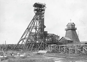 Kozlov Prints: Timber Storehouse, 1911. Creator: Kozlov