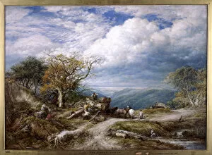 The timber waggon, 1872. Artist: John Linnell
