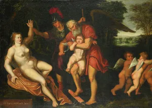 Futility Prints: Time cutting the Wings of Love. Creator: Sustris; Lambert (1515/20-after 1591)