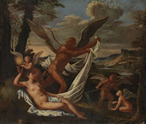 Nicholas Poussin Prints: Time reveals the truth, copy after Nicolas Poussin