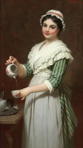 Teacup Prints: Time for tea. Creator: Bouchard, Pierre-Louis (1831-1889)