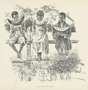 R H Russell Prints: In the time of water melon, 1899. Creator: Jay Campbell Phillips