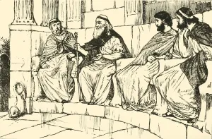 Assembly Prints: Timelon in the Syracusan Assembly, 1890. Creator: Unknown