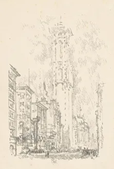Pennell Joseph Gallery: The Times Building, 1904. Creator: Joseph Pennell