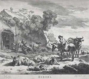 Etching And Engraving Prints: Times of Day/ Aurora, 1660. Creator: Jan de Visscher