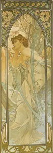 The Times of the Day: Evening dream. Artist: Mucha, Alfons Marie (1860-1939)