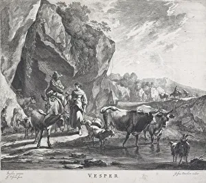 Etching And Engraving Prints: Times of Day/ Vesper, 1660. Creator: Jan de Visscher