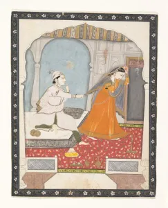 Opaque Watercolor Collection: The Timid Bride, ca. 1800. Creator: Unknown
