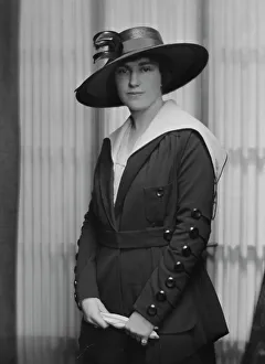 Buttoned Prints: Timmins, J. Miss, portrait photograph, 1917. Creator: Arnold Genthe