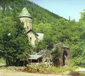 Georgia Asia Prints: Timotis-Ubanskii Monastery, between 1905 and 1915