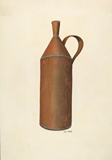Price Ray Prints: Tin Bottle, c. 1940. Creator: Ray Price
