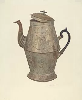 Coffee Gallery: Tin Coffee Pot, 1935 / 1942. Creator: Carl Strehlau