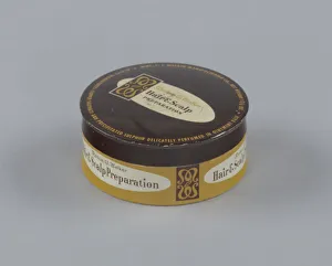 Make Up Prints: Tin for Madame C. J. Walkers Hair and Scalp Preparation, 1940s - 1960s. Creator: Madam C