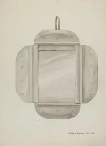 Tin Mirror Frame, c. 1937. Creator: Majel G. Claflin