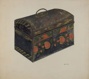 File George Prints: Tin Oblong Box, c. 1938. Creator: George File