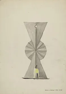 Sconce Prints: Tin Sconce, 1935 / 1942. Creator: Majel G. Claflin