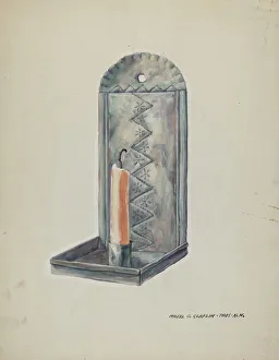 Tin Sconce, 1935 / 1942. Creator: Majel G. Claflin