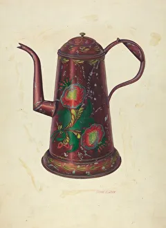 Gray Frank Prints: Tin Teapot, c. 1939. Creator: Frank Gray