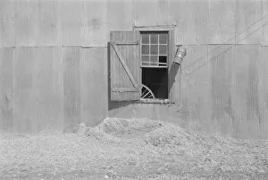 Cotton Gallery: Tin wall of the cotton gin building, Vicinity of Moundville, Alabama, 1936. Creator: Walker Evans