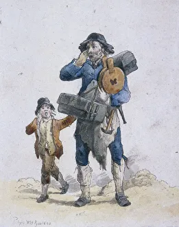 Tinker Prints: A tinker and a child, Provincial Characters, 1804. Artist: William Henry Pyne