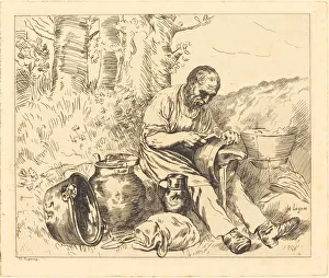 Tinker Prints: The Tinker (Le retameur). Creator: Alphonse Legros
