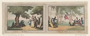 Mending Collection: The Tinker and Swinging, August 15, 1800. August 15, 1800. Creator: Thomas Rowlandson