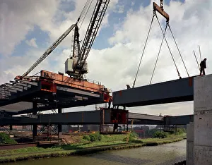 Construction Prints: Tinsley Viaduct under construction, Meadowhall, near Sheffield, South Yorkshire, 1967