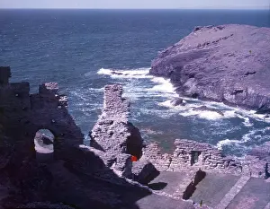 Ocean Prints: Tintagel Castle, Cornwall, c1955. Creator: Arthur Charles Kirby Ware