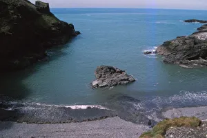 Tintagel Prints: Tintagel Head and Castle, Cornwall, UK, 20th century. Artist: CM Dixon