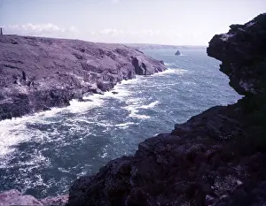 Ocean Prints: Tintagel Head, Cornwall, c1955. Creator: Arthur Charles Kirby Ware
