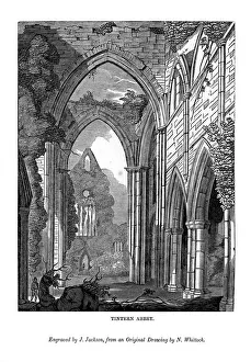 Monmouthshire Prints: Tintern Abbey, 1843. Artist: J Jackson