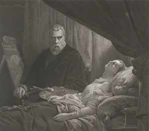 Bedside Collection: Tintoretto at His Daughters Deathbed, after 1843. Creator: Achille-Louis Martinet