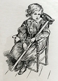 Crutch Prints: Tiny Tim, c1900. Creator: Harold Copping