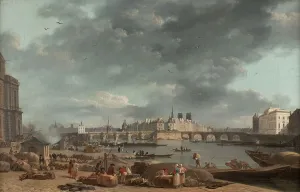 Dockside Prints: The tip of the Ile de la Cite, seen from Port Saint-Nicolas