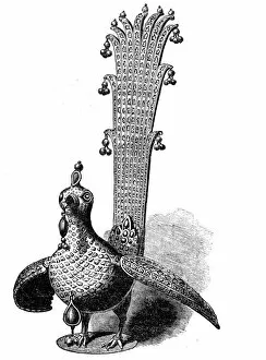 Tippo Saib's peacock, 1844. Creator: Unknown